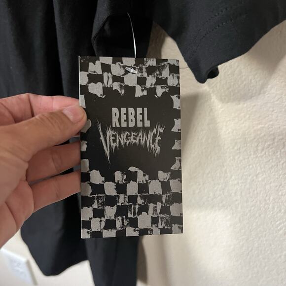 Rebel Vengeance Cherry Skull Graphic Tee Size 3 XL - Picture 5 of 11